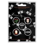 MARILYN MANSON BUTTON BADGE PACK: CROSS LOGO