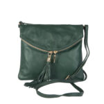 Arcobaleno Rocks-γυναικείο-δερμάτινο τσαντάκι χιαστί-πράσινο