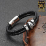 δερματινο βραχιολι νεκροκεφαλη