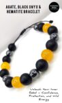 βραχιολι αχατης, μαυρος ονυχας και αιματιτης